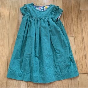 Mini Boden girls green corduroy dress size 6/7